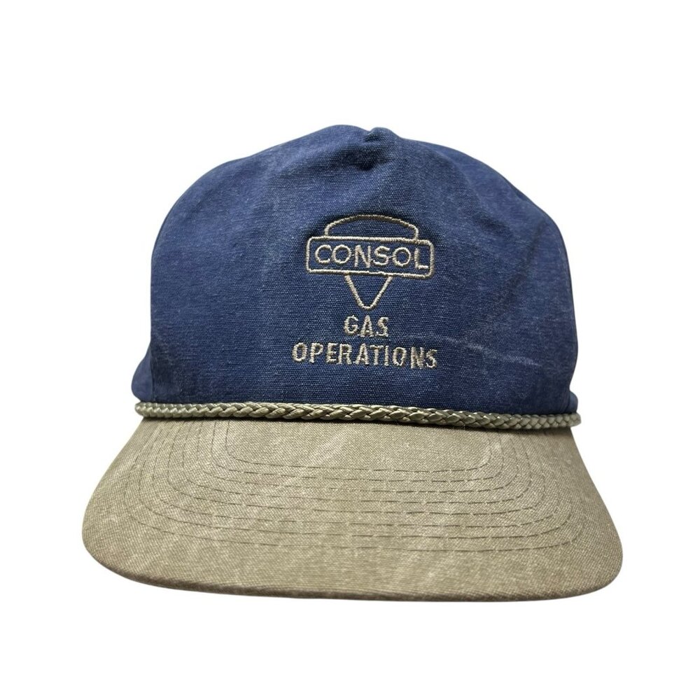 Consol Gas Operations Vintage Trucker Snapback Hat Cap Coal Mining Drilling Dad
